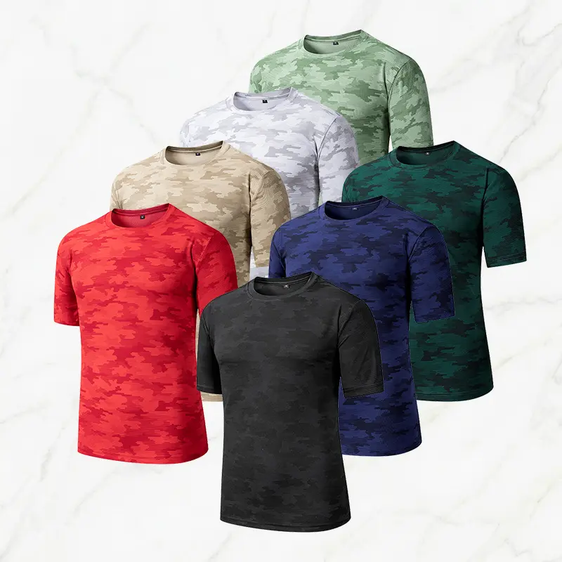 Single unit pack. Men's camouflage short sleeves. Outdoor clothing T-shirt. Breathable loose fit. Suitable for hiking. Cycling. Camping outfit. Machine washable