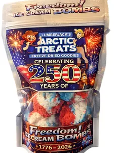 FREEDOM ICE CREAM BOMBS (Freeze Dried Bomb Pop Flavored Ice Cream)