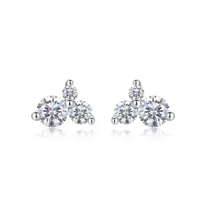 S925 Silver Moissanite Earrings | Women's Classic Swag Bling Jewelry – Authenticity Certificate Included – Mother's Day Gift