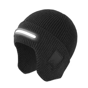 TR-TD3 Pro Smart Beanie with Bluetooth Music & RGB Lighting | App-Controlled 16M Colors / 3 Lighting Modes | USB-C Fast Charge for Gym/Running (All-Season Techwear)