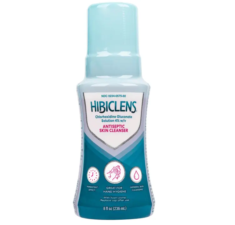 Hibiclens – Antimicrobial and Antiseptic Soap and Skin Cleanser – 8 oz with Foaming Pump – for Home and Hospital – 4% CHG