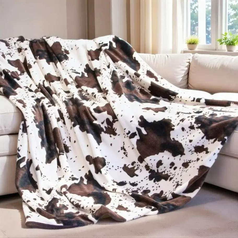 Soft Funny Throw Blanket Cow Print Blanket,Warm,All Season Breathable Comfortable Blanket,Comfy Bedding For Valentine's Day Decor,Napping Blanket For Home Office Sofa,Bed,Travel,Camping,Car,Gift For Her