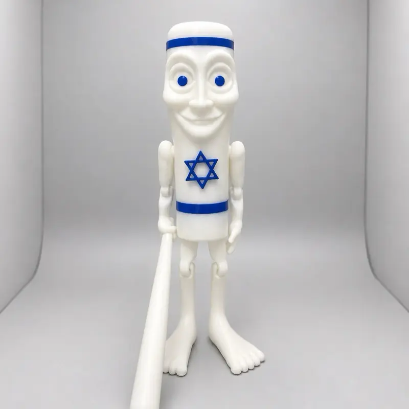 Tung Tung Tung Sahur Israel Flag Edition 3D Printed Figure | Viral Meme Collectible | Custom Painted Statue