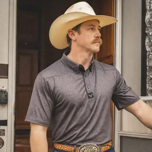 Vexil Brand – Western Pearl Polo - Floral | Black