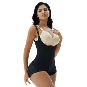 GQF Zipper Open Bust Bodysuit 7200 Comfortable Shaping Sculpting Confidence-Boosting Tummy Control Underwear for Women