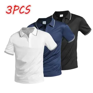 Men's durable three-piece Polo shirt set — breathable fabric, built to last with stylish designs suitable for business casual and everyday wear