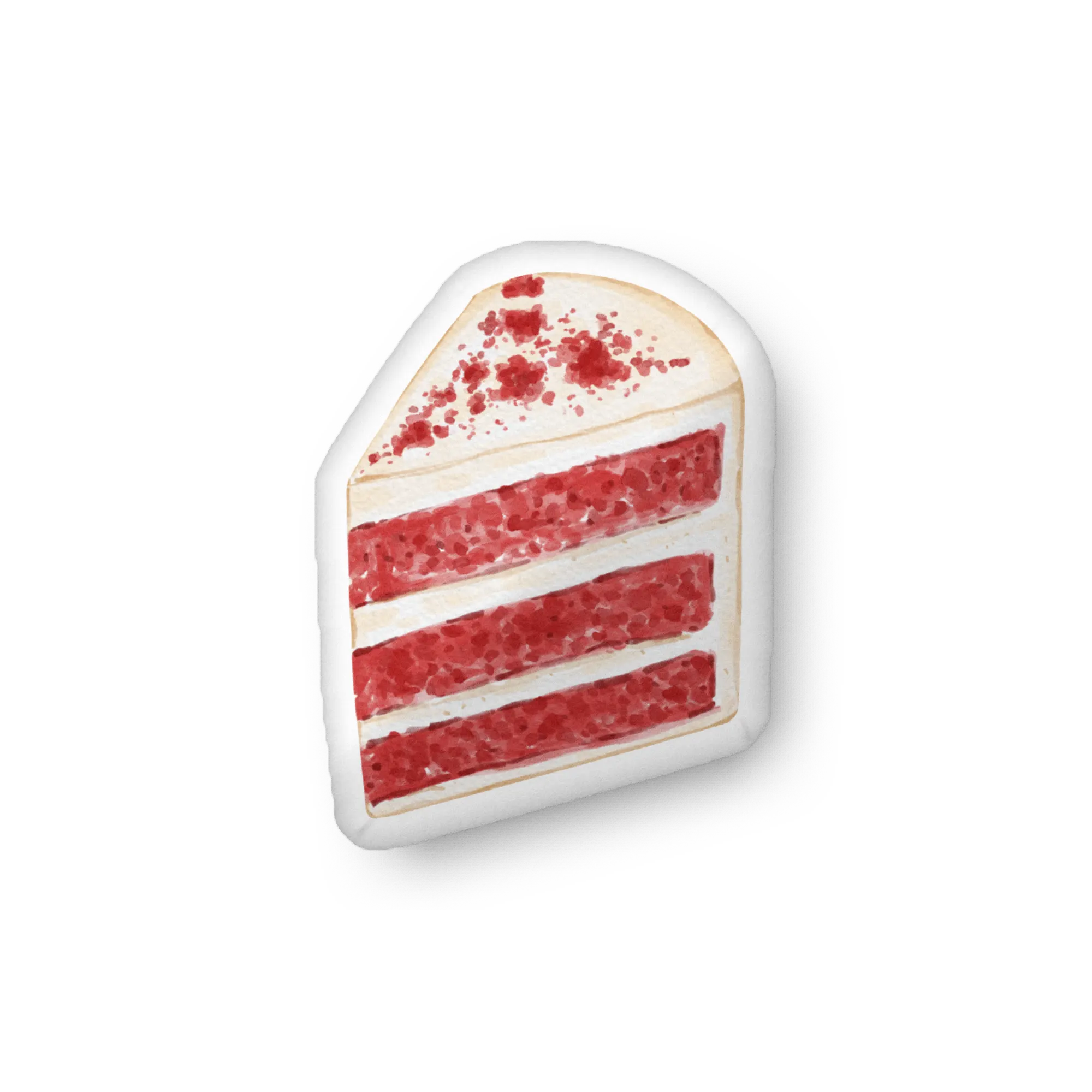 Red Velvet Cake Slice Pillow