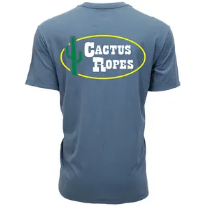 "Cactus Ropes"  Dark Denim w/White/Green/Yellow T-shirt