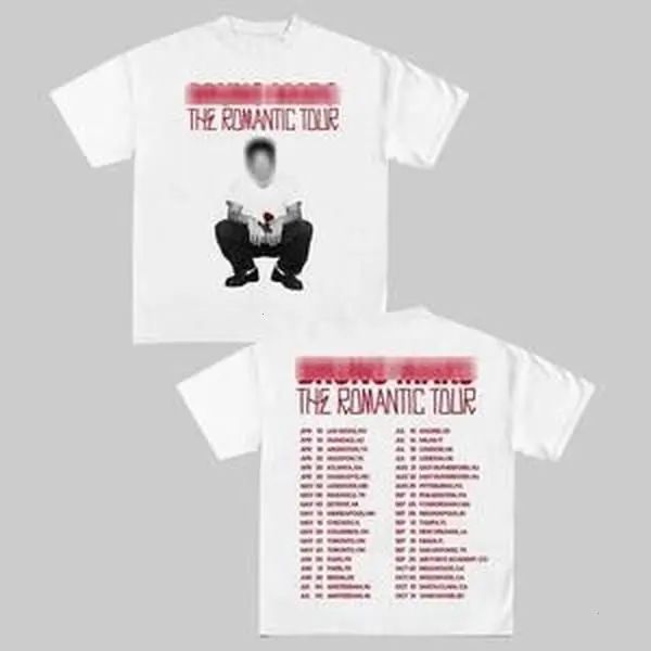 The Romantic Tour T-Shirt Mars 2026 New Album Tee Unisex Y2K Cotton Graphic Shirt R&B Music Merch Concert Outfit Casual Fan Apparel