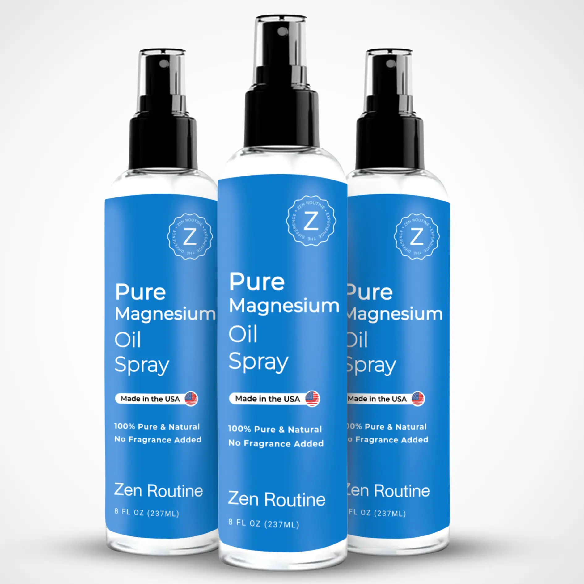 (3-Pack) 8oz Zen Routine Magnesium Spray - USP Grade Magnesium Spray - Comfort B...