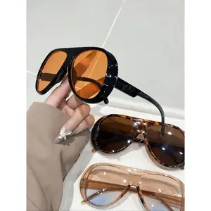2026 New 3PCS Unisex Large Frame Sunglasses Set Trendy Versatile UV Protection Fashion Eyewear for Daily Casual Outdoor Activities glass