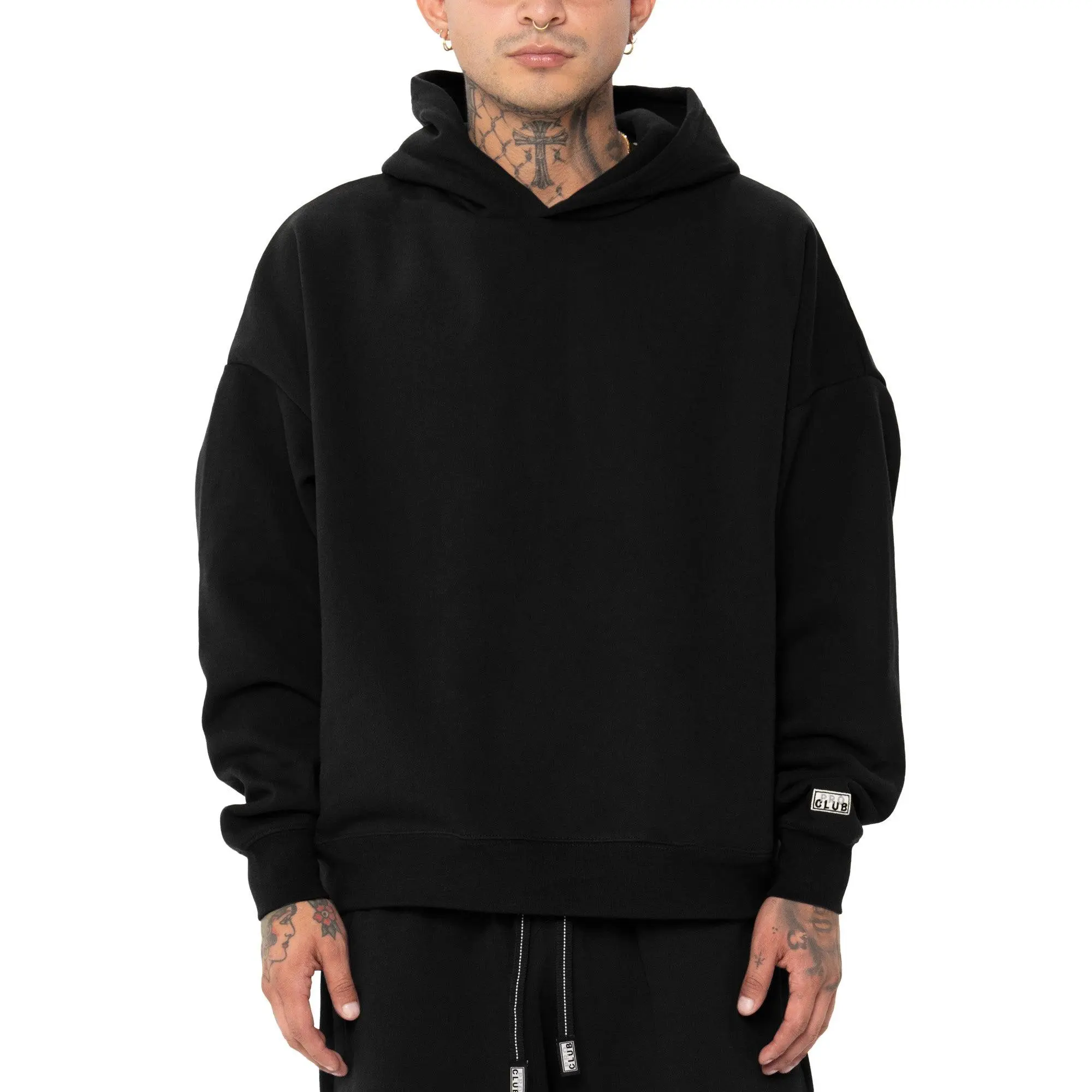 Pro Club Men's Heavywide Fleece Pullover Hoodie Embroidered Menswear