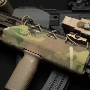 Dmgear Original Long Grip Guard, Fishbone Handguard, Tactical Rail Cover, Universal Ar15 N4 Kac Mcx Hk416, Airsoft Gear for Wargame Activities，Protective Gear,