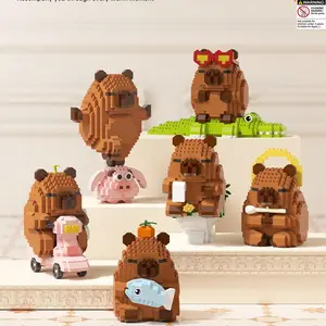 Capybara Building Block Toy, High-End Healing Water Pig Animal Model, DIY Creative Stress Relief, Perfect Gift for Birthday, Valentine's Day, Christmas, Building Block Sets