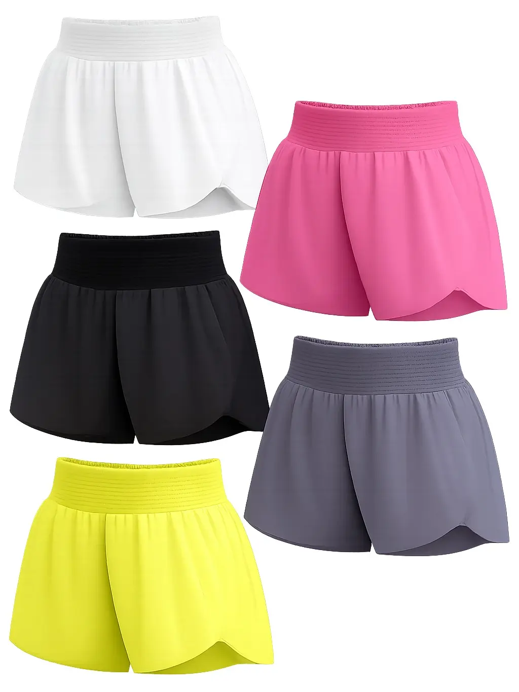 3 PCS Women's Summer Shorts High Waisted Lightweight Sports Shorts Casual Running Gym Workout Shorts