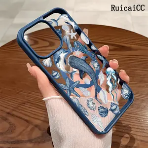 Premium Magnetic Phone Cases for iPhone11/12/13/14/15/16//17/Air/promax/Plus Ocean-themed dolphins, whale sharks y2k cased MagSafe Ready, Anti-Fall, Springtok and Ultra-Thin Design | Perfect for Everyday Use Protector Screen Protector Aesthetic Resistance