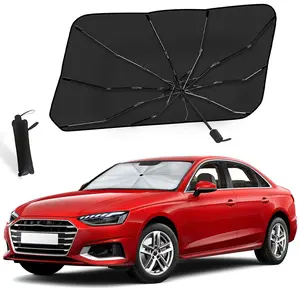 Car Windshield Sun Visor - Titanium Silver material，Super Heat Insulation,Foldable Windshield Sunshade, Suitable for sedans,SUVs to shade the sun，keep your car always cool - Summer Essentials Automotive Accessories！Father Day Gift!