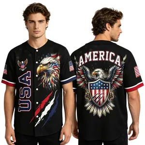 USA 250 Years Baseball Jersey for Men Women Patriotic Eagle Statue of Liberty Button Down Shirt, All Over Print America 1776-2026 Baseball Jersey, Independence Day Baseball Uniform Top S-5XL Casual Streetwear Gift