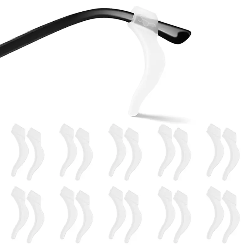 20 PCS Eye Glasses Ear Grippers Soft Silicone Eyeglass Ear Hooks, Non-Slip Eyeglasses Ear Grips for Glasses, Sunglasses, Reading Glasses backtoschool