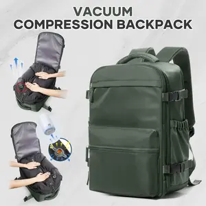 Vacuum Travel Backpack with Pump, Vacuum Seal Compression Backpack, Large Travel Bag For Women Men, Durable Outdoor Hiking Sports Rucksack, Airline Approved Carry On Backpack, Travel Essentials