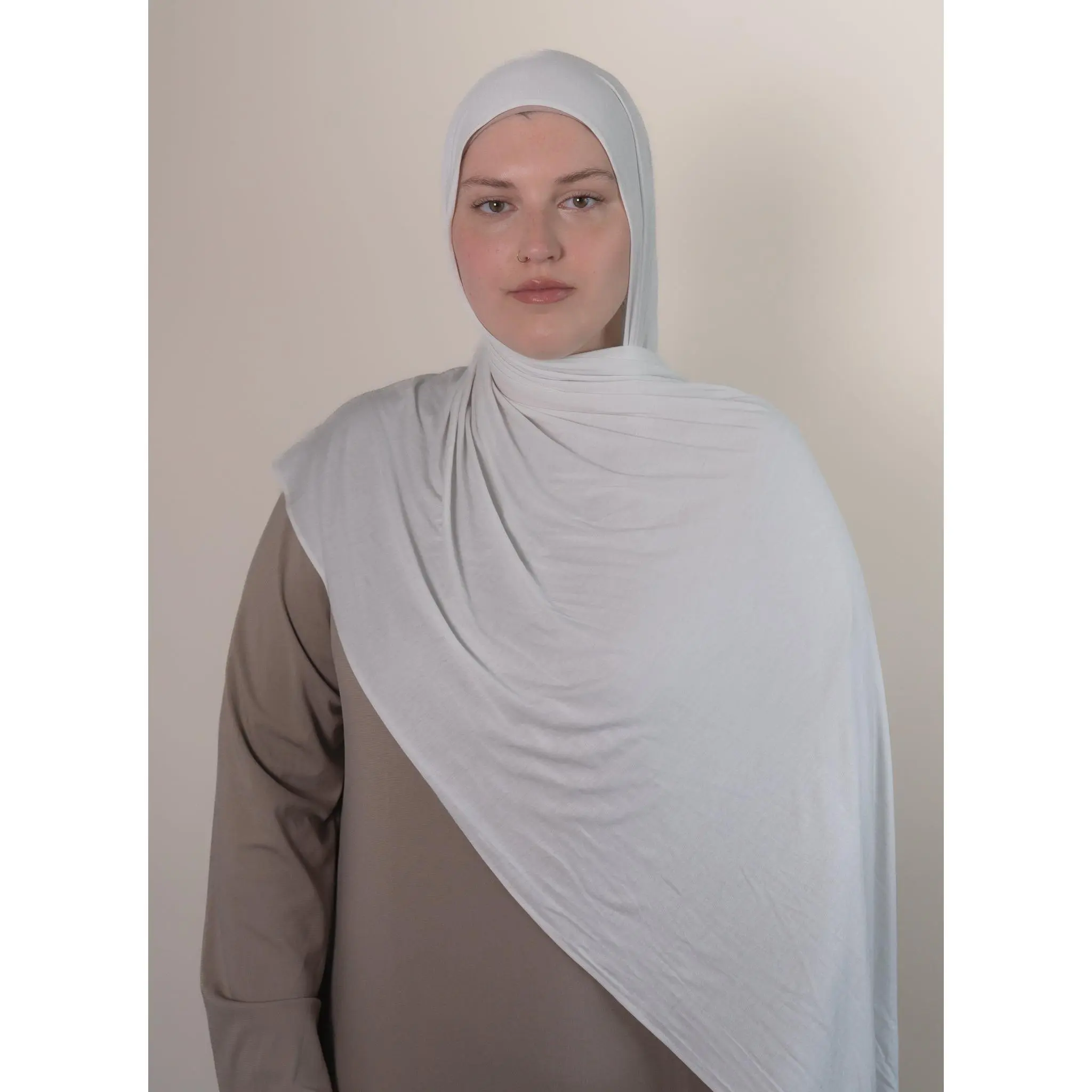Women's Bamboo Viscose Cloud Jersey Hijab - Cooling, Naturally Antibacterial, Gentle Stretch Pashmina Scarf, 180x70cm Modest Fashion Accessory for Morning & Afternoon Wear