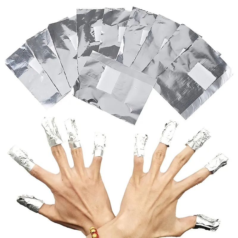 Nail Art Foil Strip, 100pcs/set Nail Polish Remover Foil Wrap, Nail Art Remover Tool for Nail Salon, Manicure, Nail Care, Nail Salon Use, Nail Products