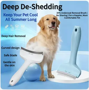 Large Dog Deshedding Brush, Professional Pet Grooming Comb for Removing Loose Fur with Ergonomic Design, Seasonal Gift for Large Breed Owners