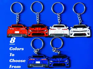 Keychain For Chevy Camaro SS 6th Gen 2-Sided 2016-2018 Key Ring Unique & Cool Gift For Car Enthusiast, Car Guys, Gearhead, Dad, Him, Her, Boyfriend