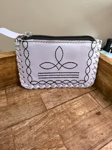 Boot stitch coin pouch