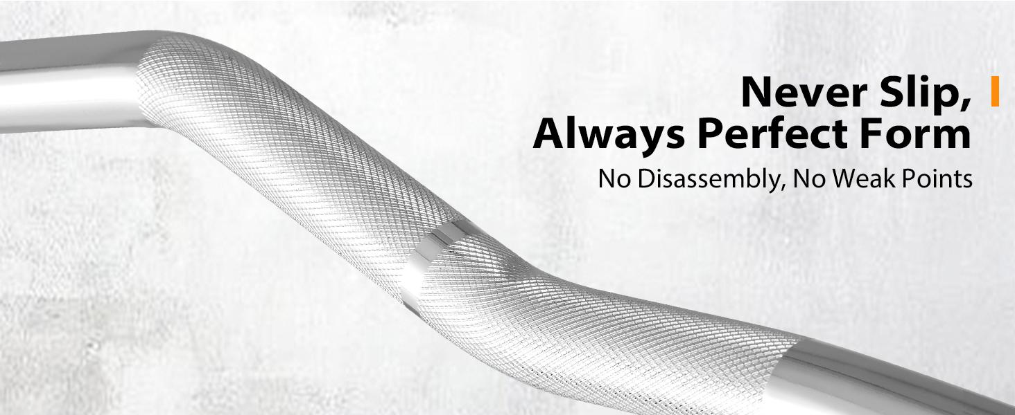 Pre-Loaded EZ Curl Barbell Set – 20 lb Fixed Weight Barbell for Strength Training & Weightlifting with Knurled Handle Design & Durable PVC Coating Muscle Exercise Equipment Home Gym Equipment