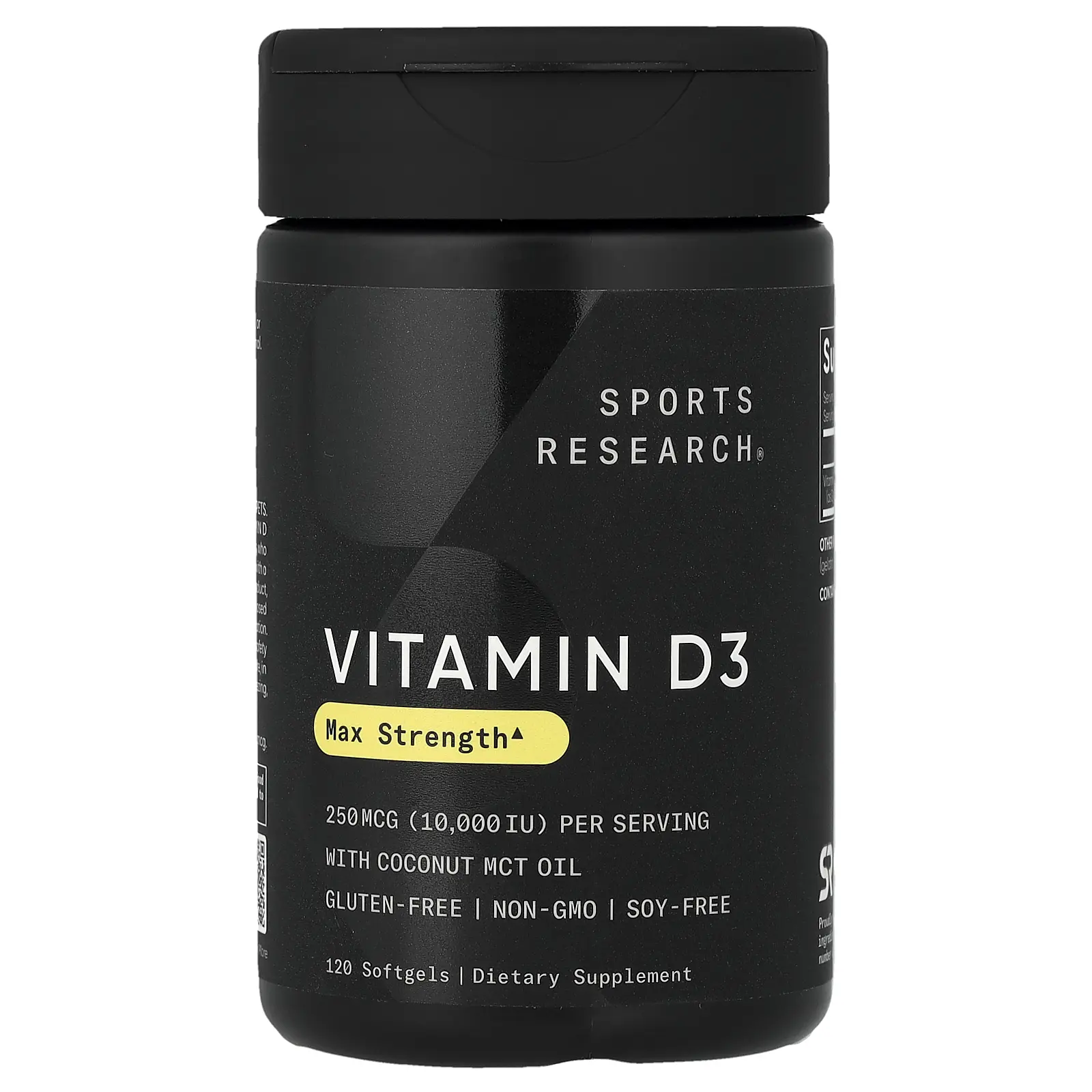 Sports Research Vitamin D3, 250 mcg (10,000 IU), 120 Softgels