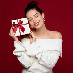 Women's Holiday Gift Christmas Earrings - Multicolored Light Bulb Styles Fashion Jewelry for Festive Parties & Gifting