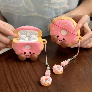 1 piece of donut shaped headphone protective case, anti drop, durable and Protection silicone headphone case, Apple wireless Bluetooth headphone case, Compatible Models suitable for AirPods 1/2/3/4/pro/pro 2/pro 3