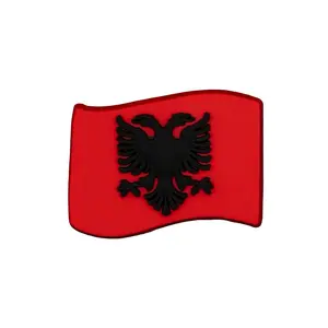 Albanian Flag Croc Charm