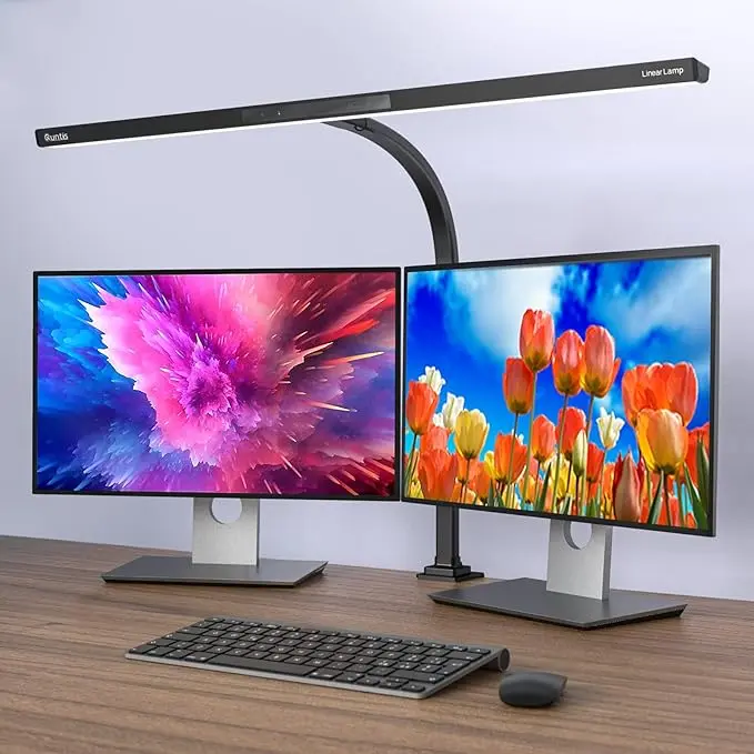 Quntis WC207 Modern Adjustable LED Desk Lamp, 31.5'' Wide Brightness Workstation Light for Home Office Computer Monitor, Workbench & Drawing