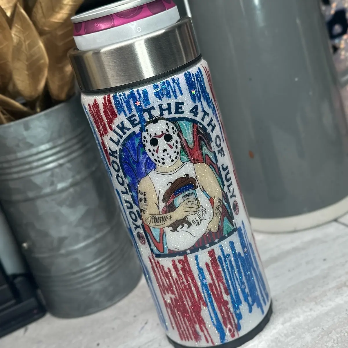 4th of July - Stainless Steel Coozie