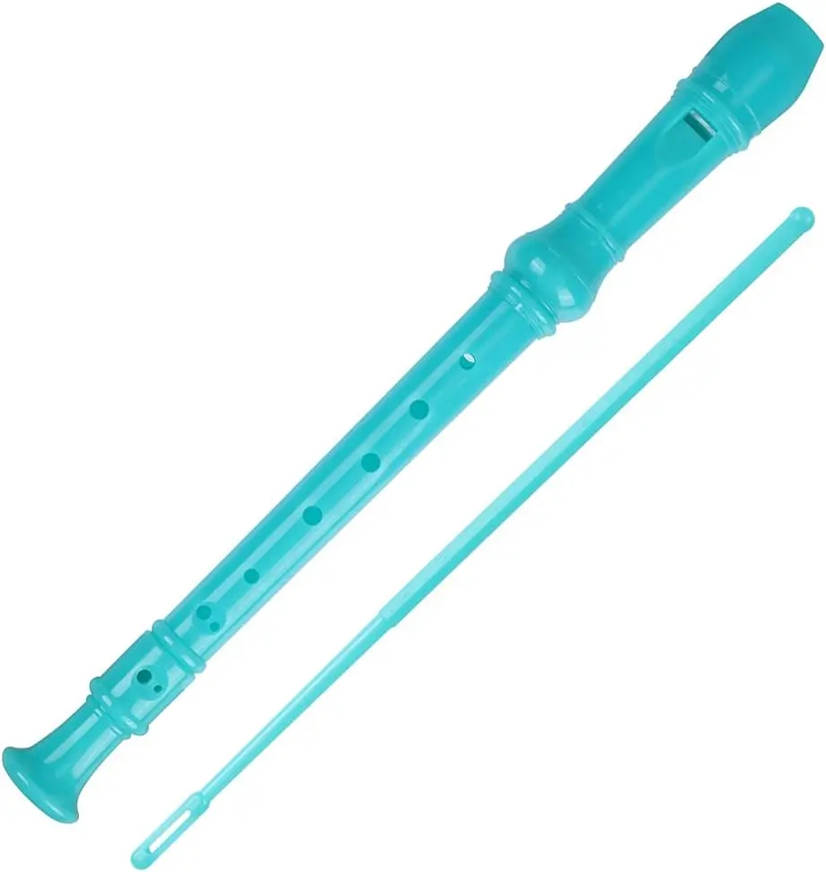 Soprano Recorder Descant Flauta Recorder 8 Hole ABS Clarinet  Style Treble flute C Key for   With Fingering Chart Instructions with Cleaning Rod Bag green