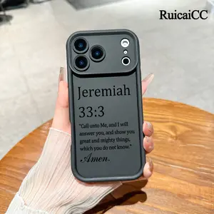 Artistic Bible Jeremiah 33:3 Pattern Phone Case , Soft Silicone Tpu Protection and Shockproof For iPhone 17 16 15 Pro Max 14 16Pro 13 12 11 Plus Air Cover
