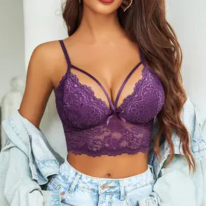 avidlove Lace Bralette for Women Lingerie Spaghetti Adjustable Strap Tank Camisole Crop Top