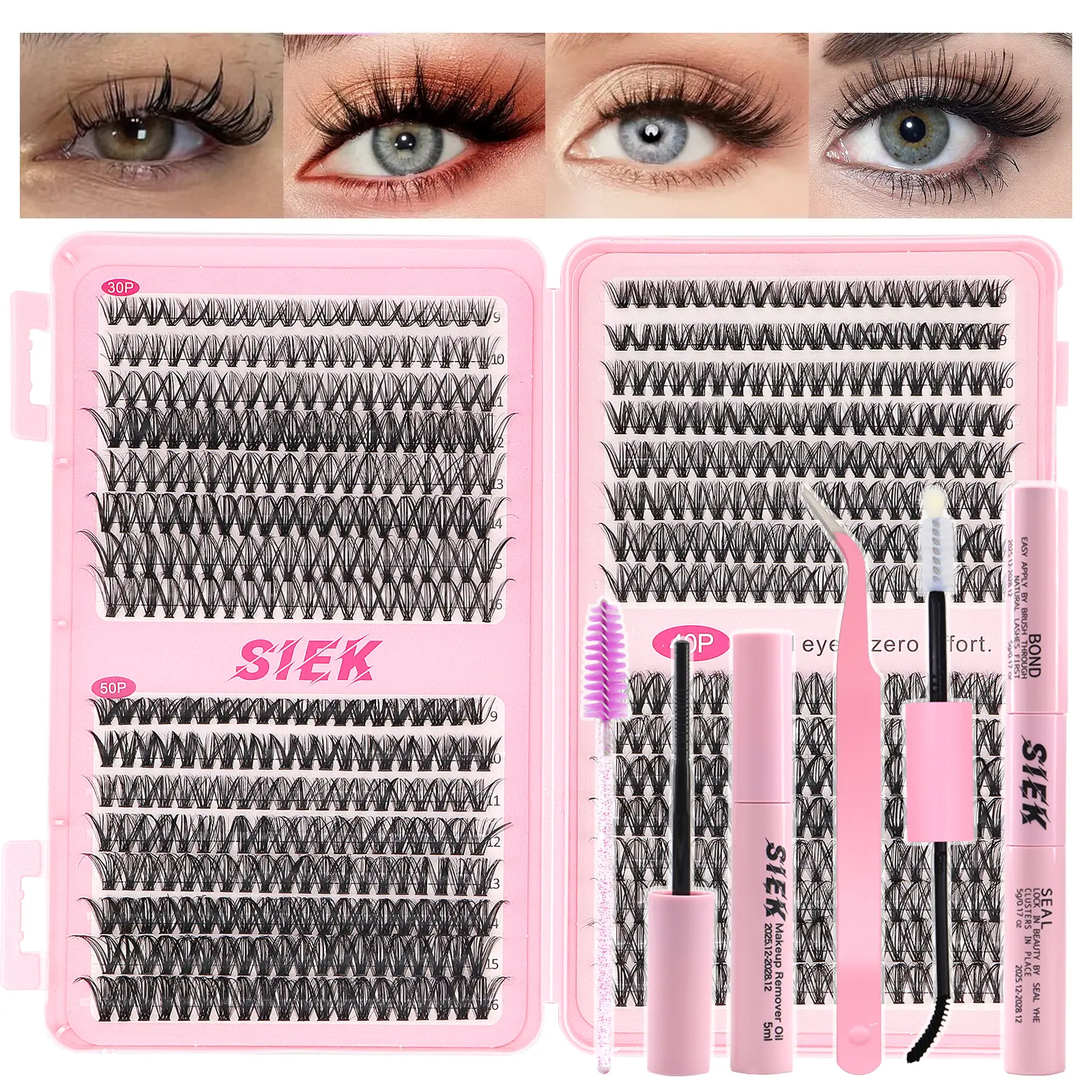 magozg Lash Clusters Kit | Reusable Wispy False Eyelashes for Natural & Dramatic Looks | Hypoallergenic Synthetic Lashes for All Eye Shapes | Party, Daily Wear & Special Occasions30+40 Lightweight Cosmetic, Makeup, Cluster Lashes
