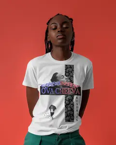 OVA CHEEVA Women's Short-Sleeve Streetwear Tee - "They Not Like Us" Inspired, Paisley Accents, Breathable Fabric (Pair with Jackets/Shorts)