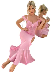 Women's Sexy Underwear Long Dress Set, Nightwear, Loungewear, Elegant Ladies' Lingerie, Comfortable and Stylish, Perfect for Daily Wear and Special Occasions