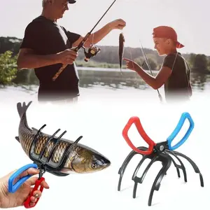 3-Claw Fish Gripper and Fishing Pliers for Freshwater and Saltwater Fishing, Metal Fish Control Clamp With Secure Grip, Portable Catch Handling Accessory For Kayak, Boat and Outdoor Fishing Use
