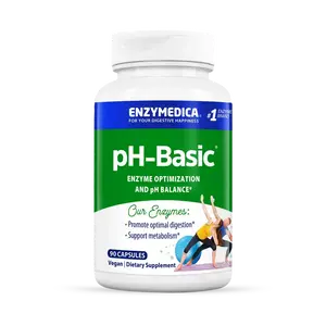 Enzymedica pH-Basic Supplement for Women & Men - Digestive Enzymes, Nutrients, & Herbs for pH Balance, Gut Health & Digestion Support, Vegan, Dairy Free, Gluten Free
