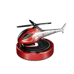 Car-Mounted Solar-Powered Rotating Helicopter Model Perfume Holder Ornament, Deodorizer Car Fragrance, Odor-Eliminating Airplane Diffuser