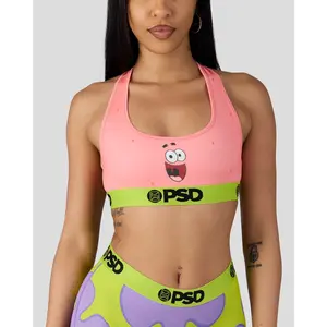 PSD Womens SpongeBob SquarePants - Patrick Fit Racerback Sports Bra - Comfortable, Breathable, Ultra-light Fabric