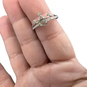 Moldavite Rings Jewelry with Decorative Design and Elegant Finish - silver 925 Versatile Styling