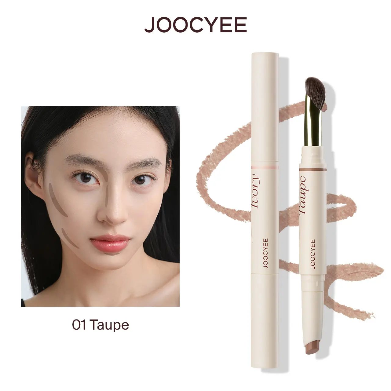 JOOCYEE Highlighter & Contour Pen, 2-in-1 Sculpting Luminizer Stick for Natural Glow, Long-Wearing Cream Formula with Precision Brushes, Travel Size, 2-In-1 Sculpting Highlighters & Luminizers, 3D Sculpting Highlighters & Luminizers campingessentials