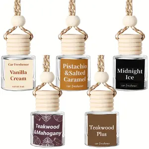 Car Essential Oil Diffuser, 5pcs Hanging Car Air Freshener, Interior Accessories for Cars, Home, Office, Liquid Fragrance Must-have, Car Interior Diffusers