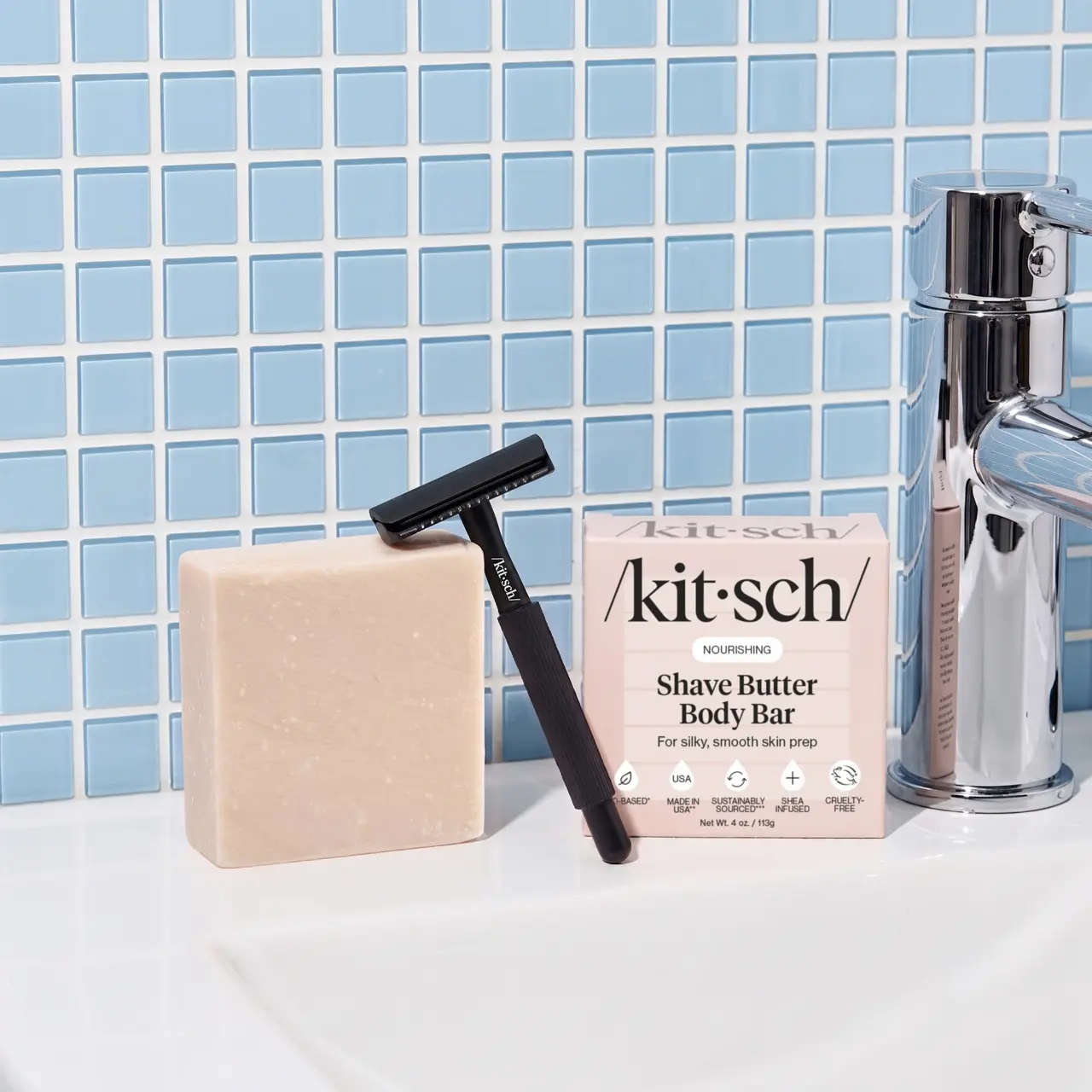 Safety Razor & Shave Butter Bundle - Black